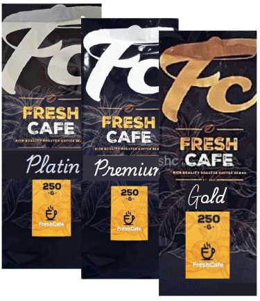 מיקס 750 גרם קפה טחון למקינטה מבית Premium ,Platin,Gold FreshCafe מיקס 750 גרם קפה טחון למקינטה מבית Premium ,Platin,Gold FreshCafe